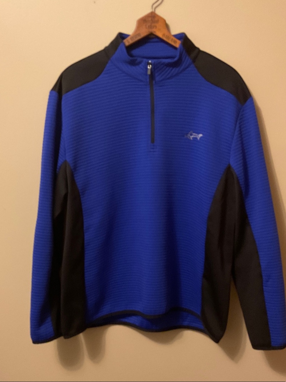 Attack Life by Greg Norman Royal Blue and Black Quarter-Zip Pullover